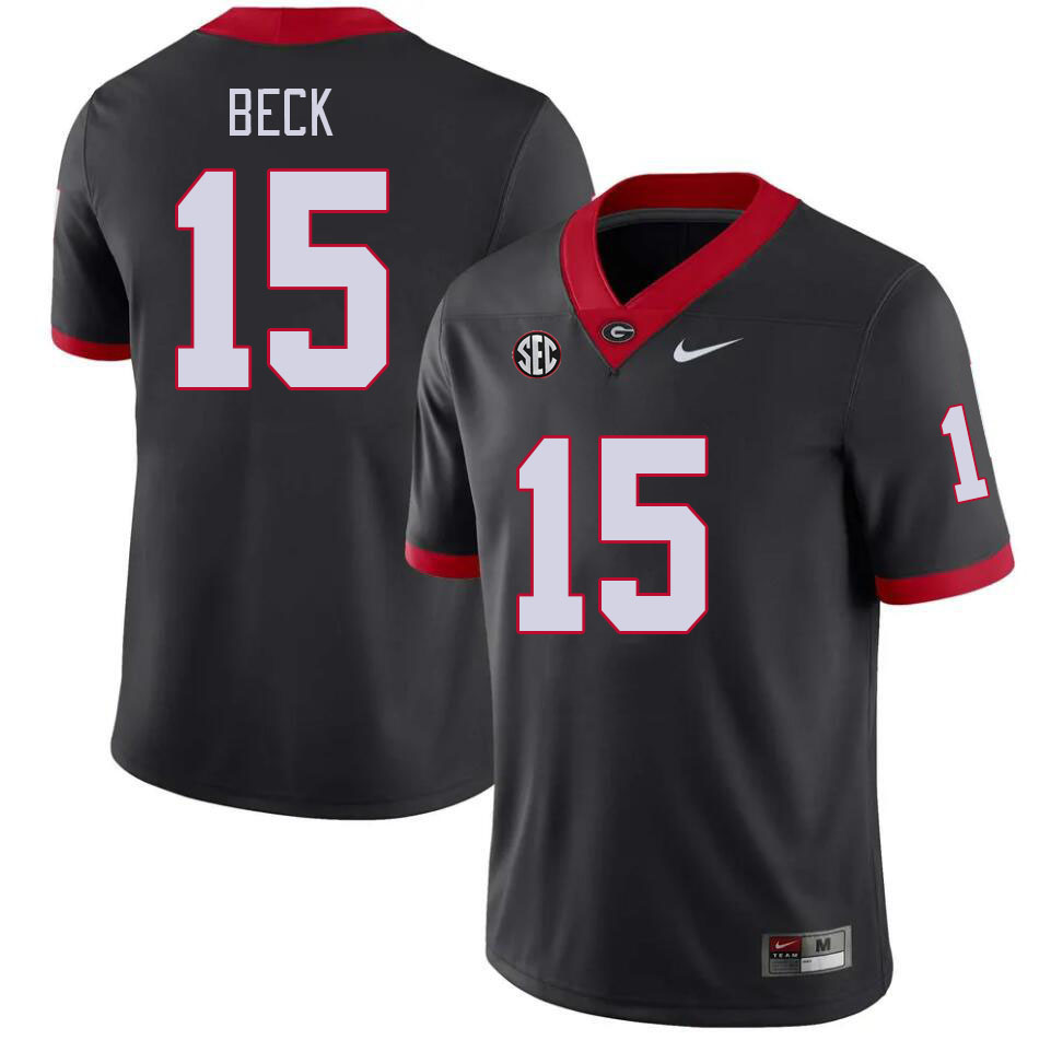 Georgia Bulldogs Men's Carson Beck #15 Black Stitched College UGA Football Jersey 23UD017VN